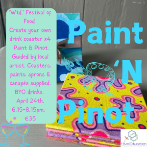 Paint & Pinot Coasters April 24th, 6.15-8.15pm